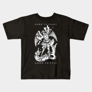 dark versus light evil versus good angel vs dragon Kids T-Shirt